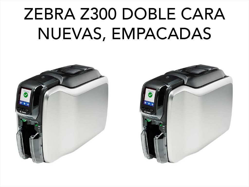 Lote 015 - 2 Impresoras de credenciales (doble cara) Zebra ZC300 - Nuevas en empaque original