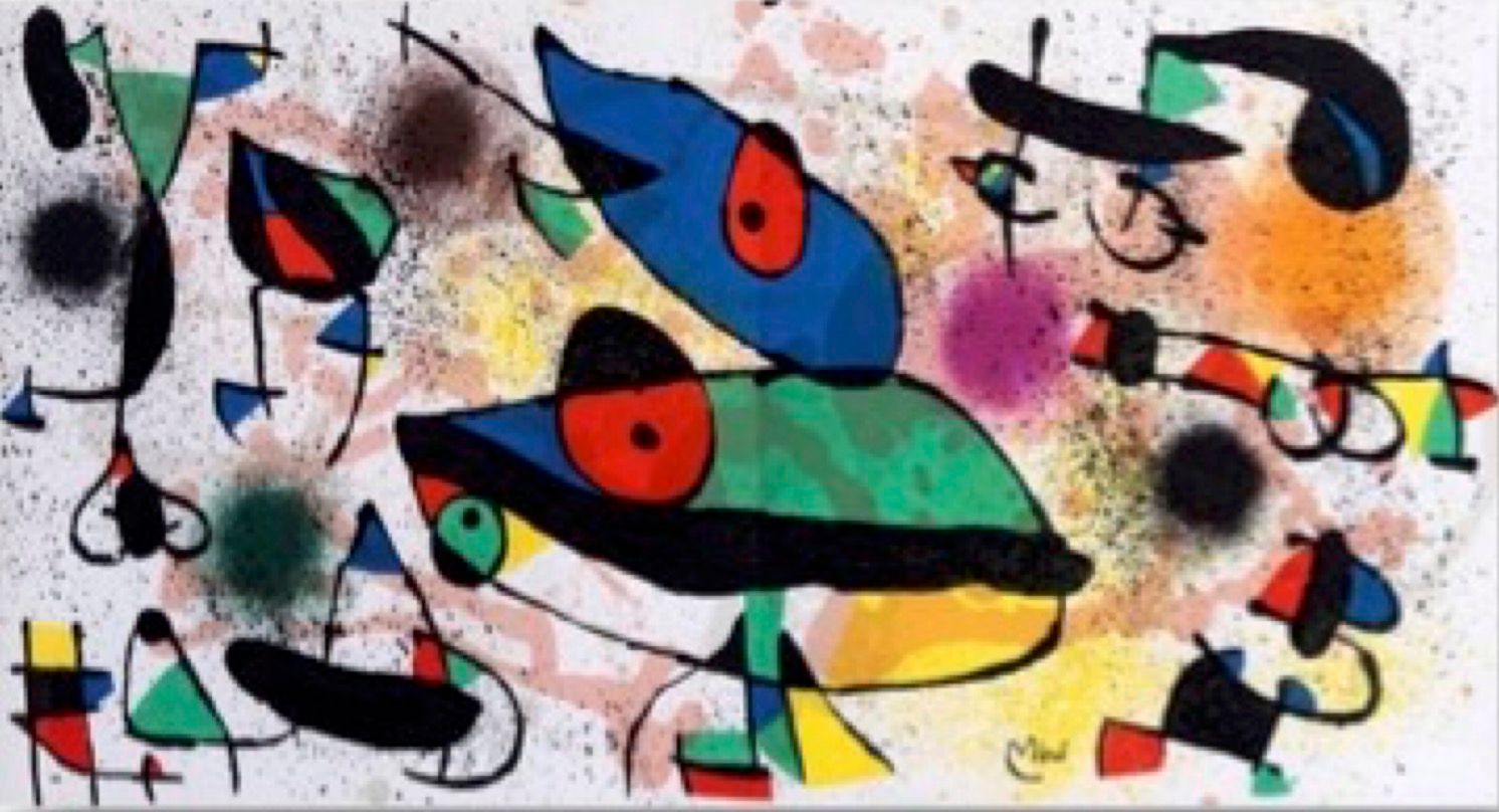 Lote 017 - Joan Miró - Se desconoce título - Litografía firmada en plancha