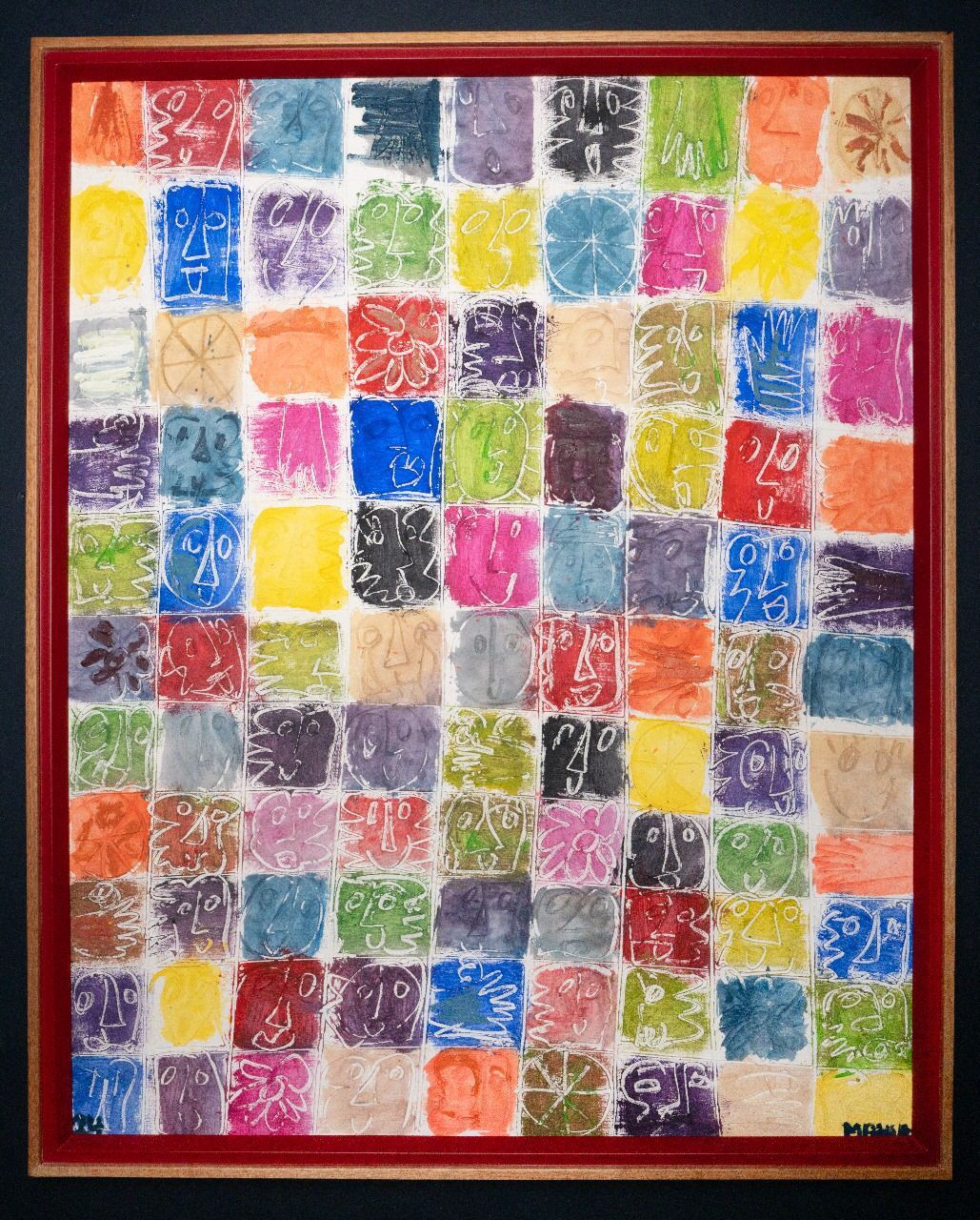 Lote 050 - Seres felices - Mahum - Mixta sobre tela (acrílico, tierra, óleo)