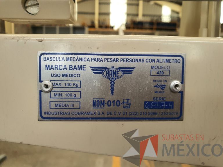Lote 027 - Bascula mecánica para una persona con estadimetro de 140 kg. Modelo: 420 - Imagen 5