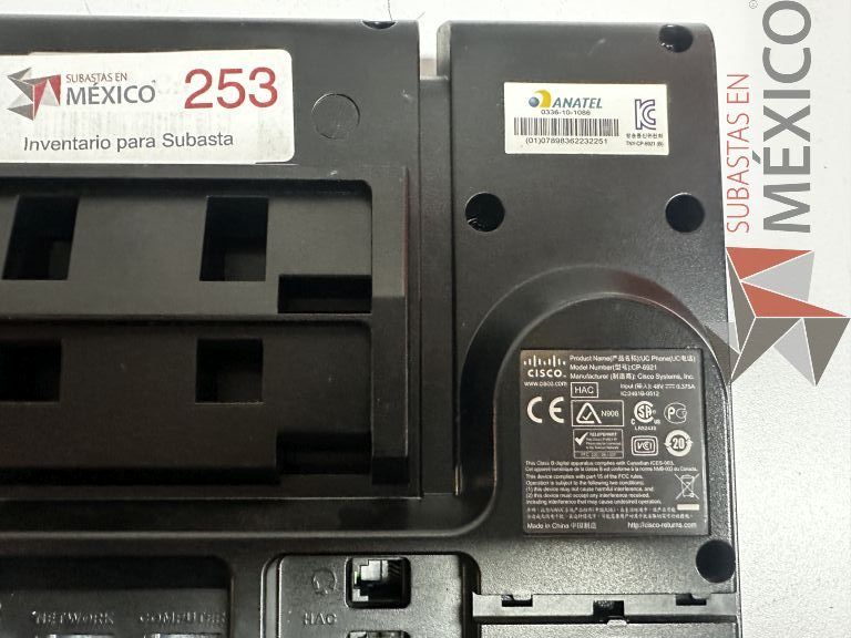 Lote 247 - 4 Teléfonos IP YEALINK y CISCO, Modelo: T48U y CP - 6921 - Imagen 7