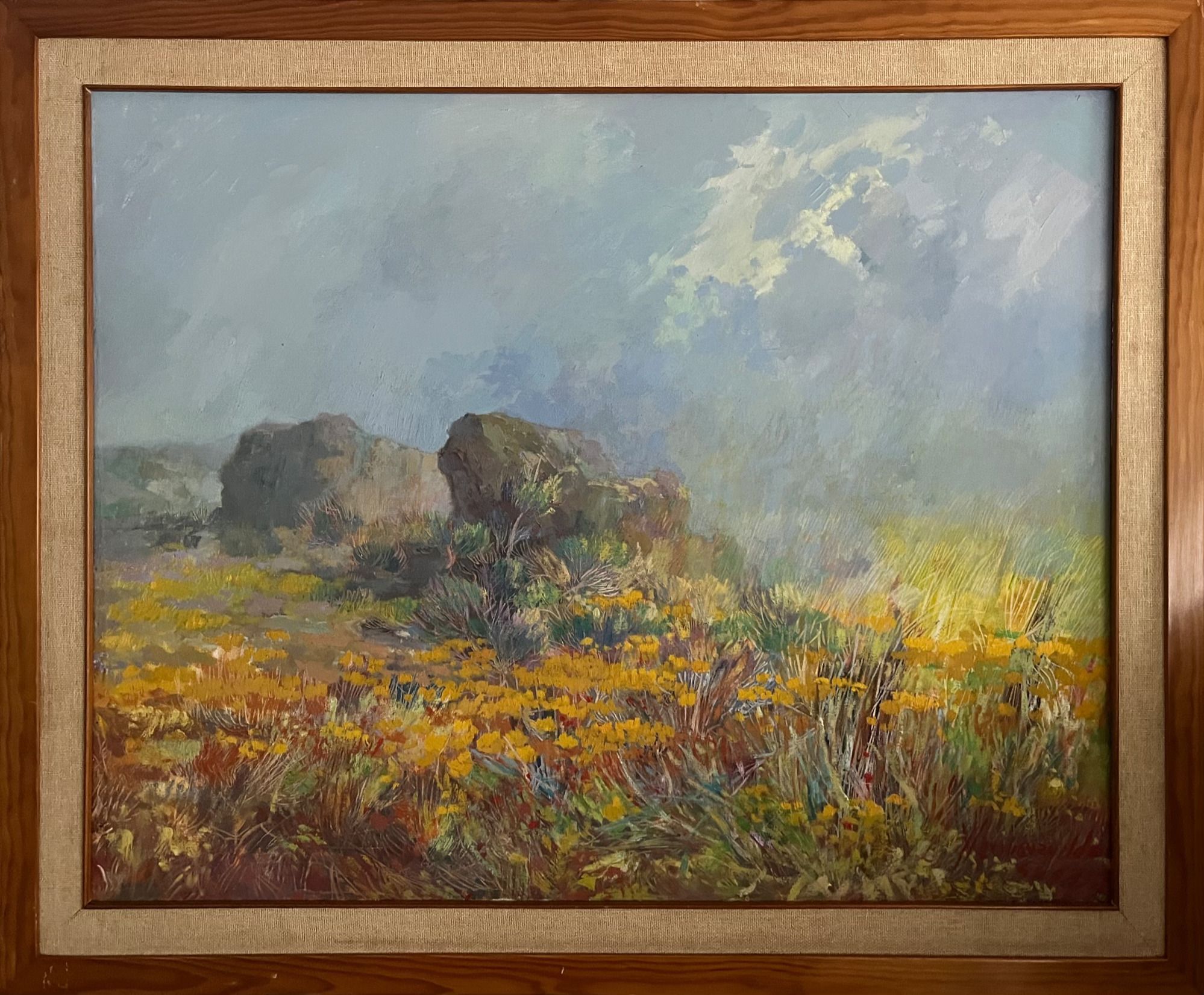 Lote 004 - José Hermenegildo Sosa Zamora - Jarrillos Tlaxcala - Óleo sobre tela - Imagen 2