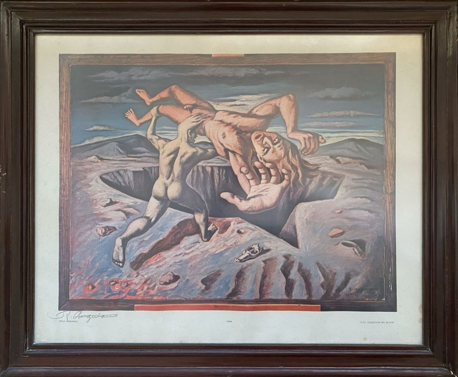 Lote 025 - Raúl Anguiano - La espina, Alfarera maya y Caín - Tres impresiones digitales sobre papel Reproducciones de pinturas originales al óleo sobre tela, hoy en el Museo de Arte del Condado de Los Ángeles y colección particular - Imagen 4