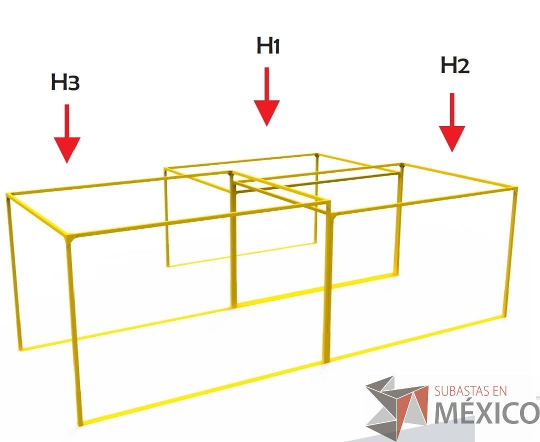 Lote 089 - 25 Estructuras Metálicas color amarillo - Subastas en México