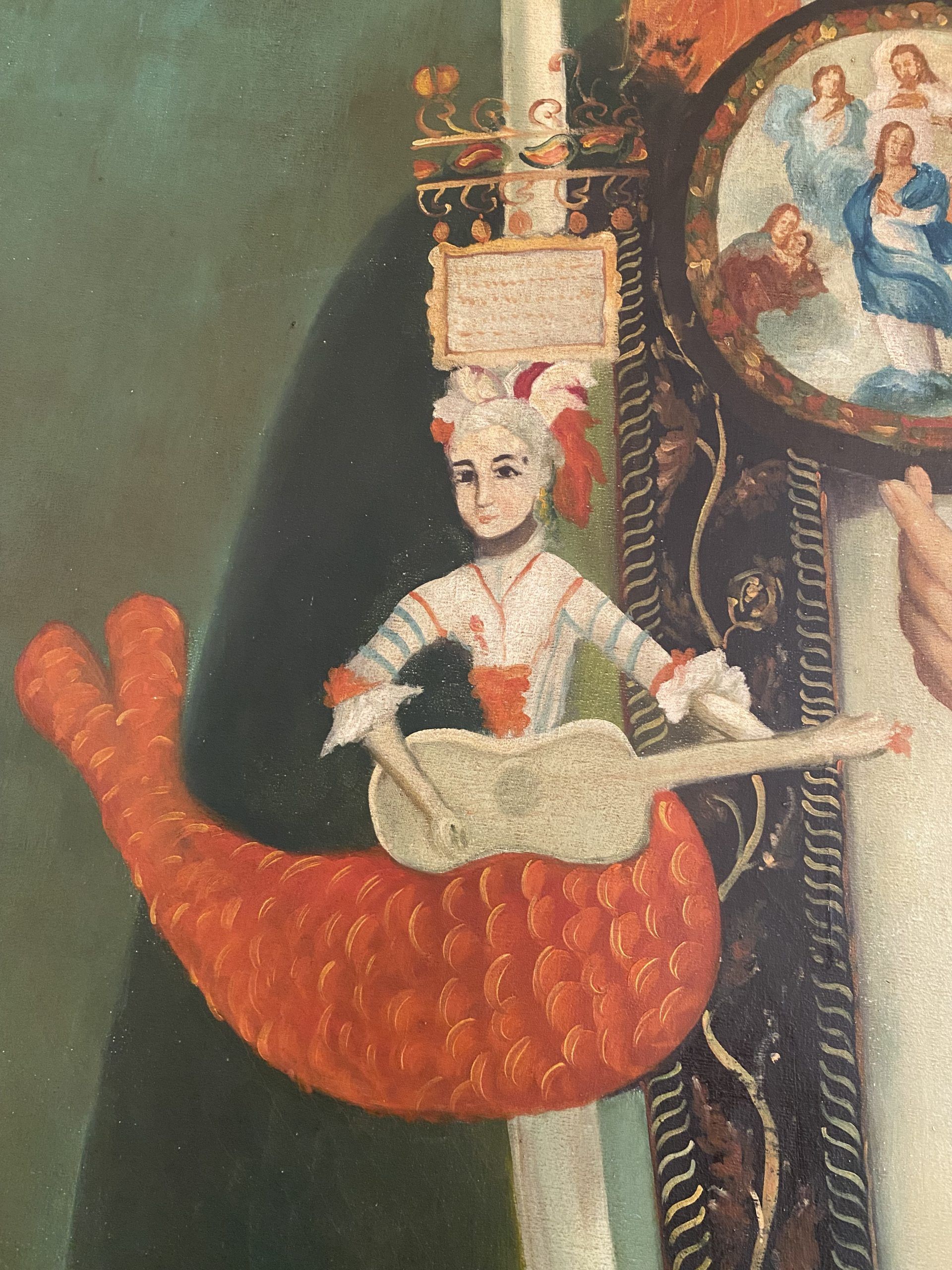 Lote 015 - Monja coronada de la orden concepcionista con escudo mariano (México). - Imagen 3