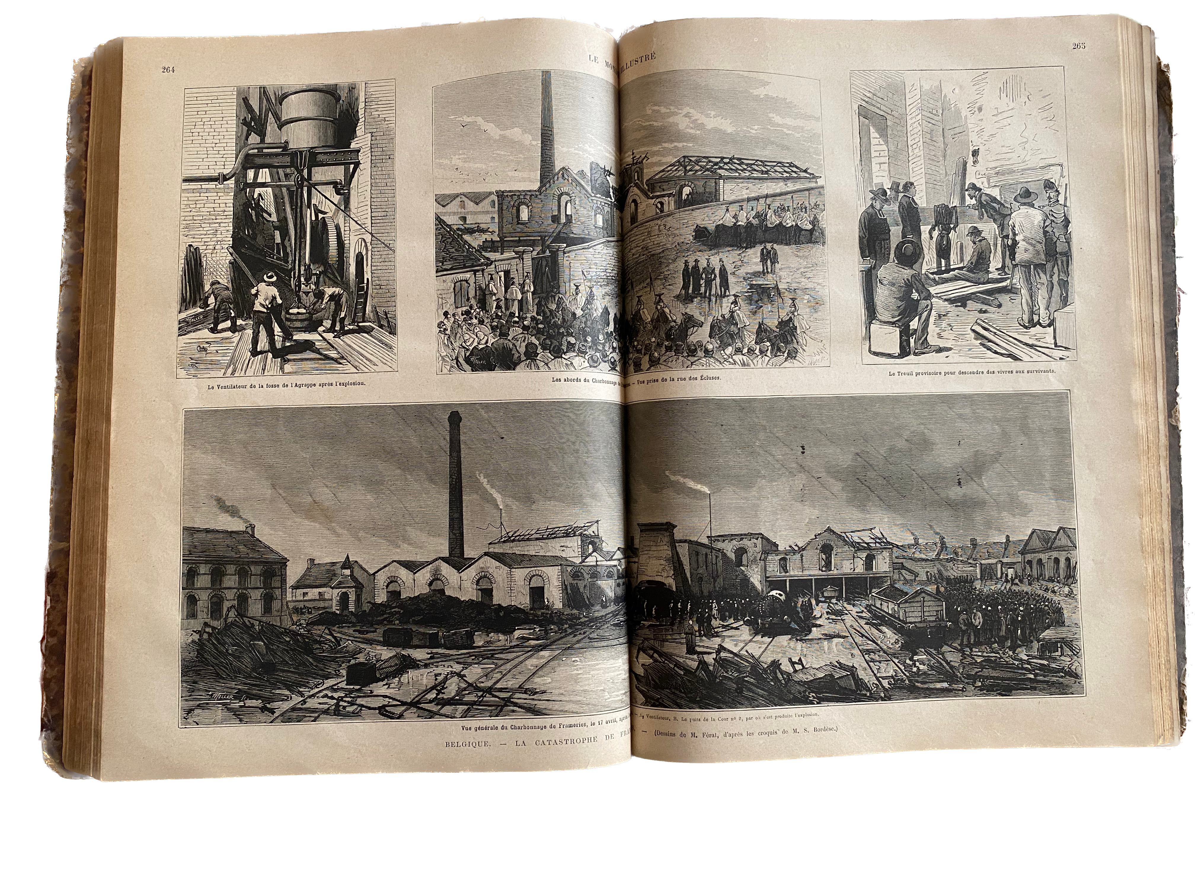 Lote 002 - Le Monde Illustré. Libro ilustrado con grabados xilográficos, estampados en relieve. - Imagen 3