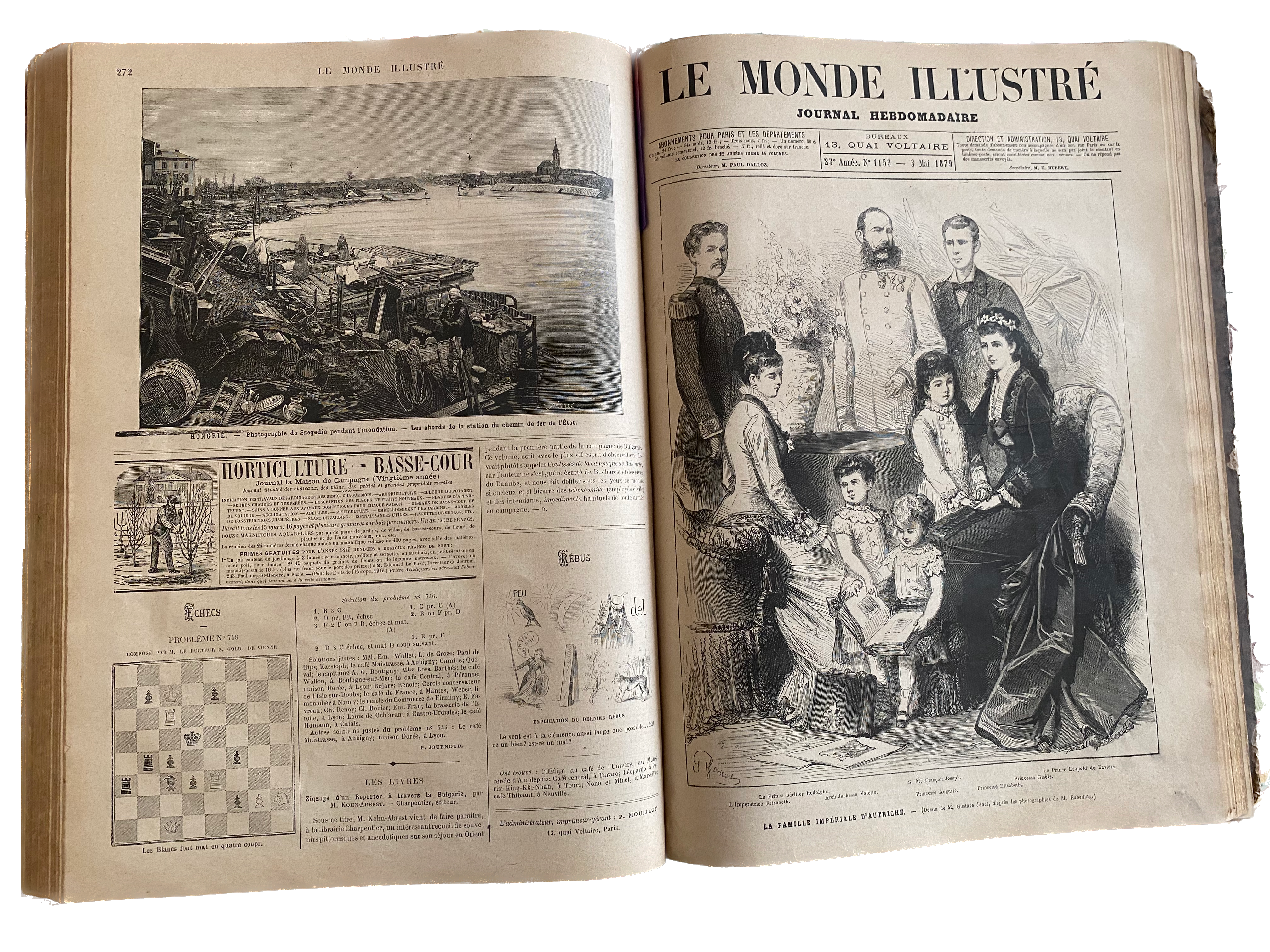 Lote 002 - Le Monde Illustré. Libro ilustrado con grabados xilográficos, estampados en relieve. - Imagen 5