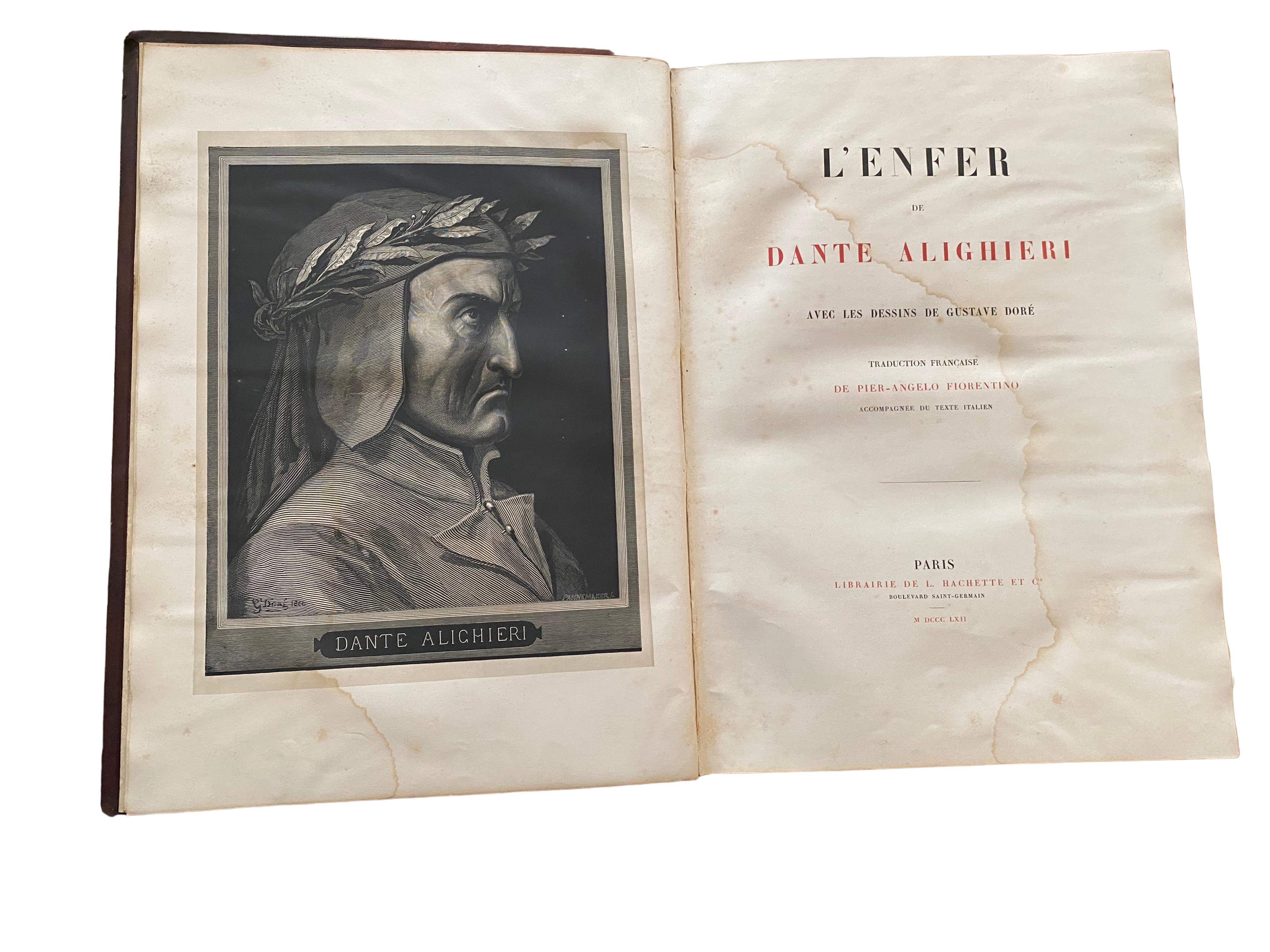 Lote 021 - L'Enfer de Dante Alighieri. Libro ilustrado con 134 grabados xilográficos, estampados en relieve, por Gustave Doré. - Imagen 3