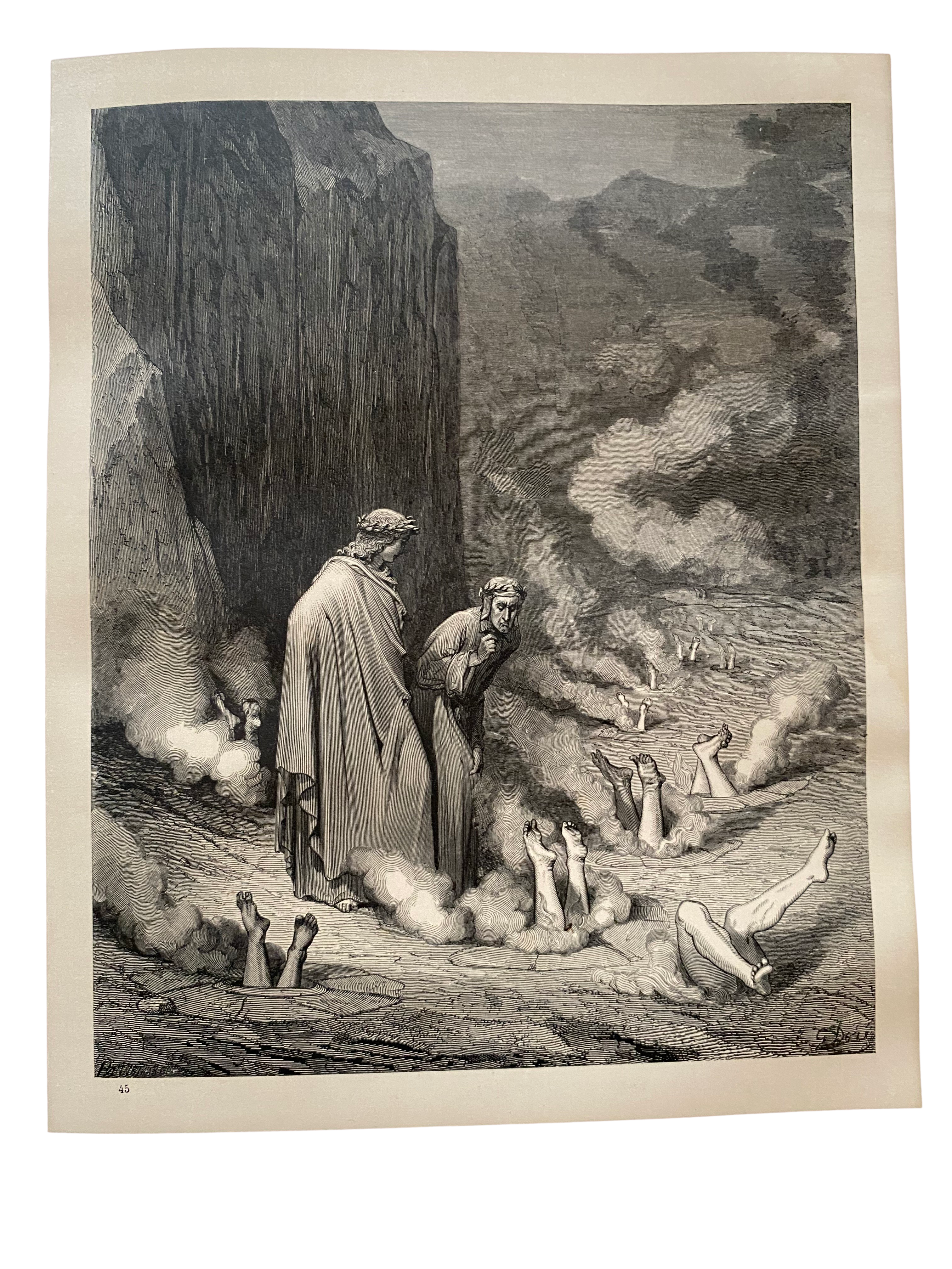 Lote 021 - L'Enfer de Dante Alighieri. Libro ilustrado con 134 grabados xilográficos, estampados en relieve, por Gustave Doré. - Imagen 4