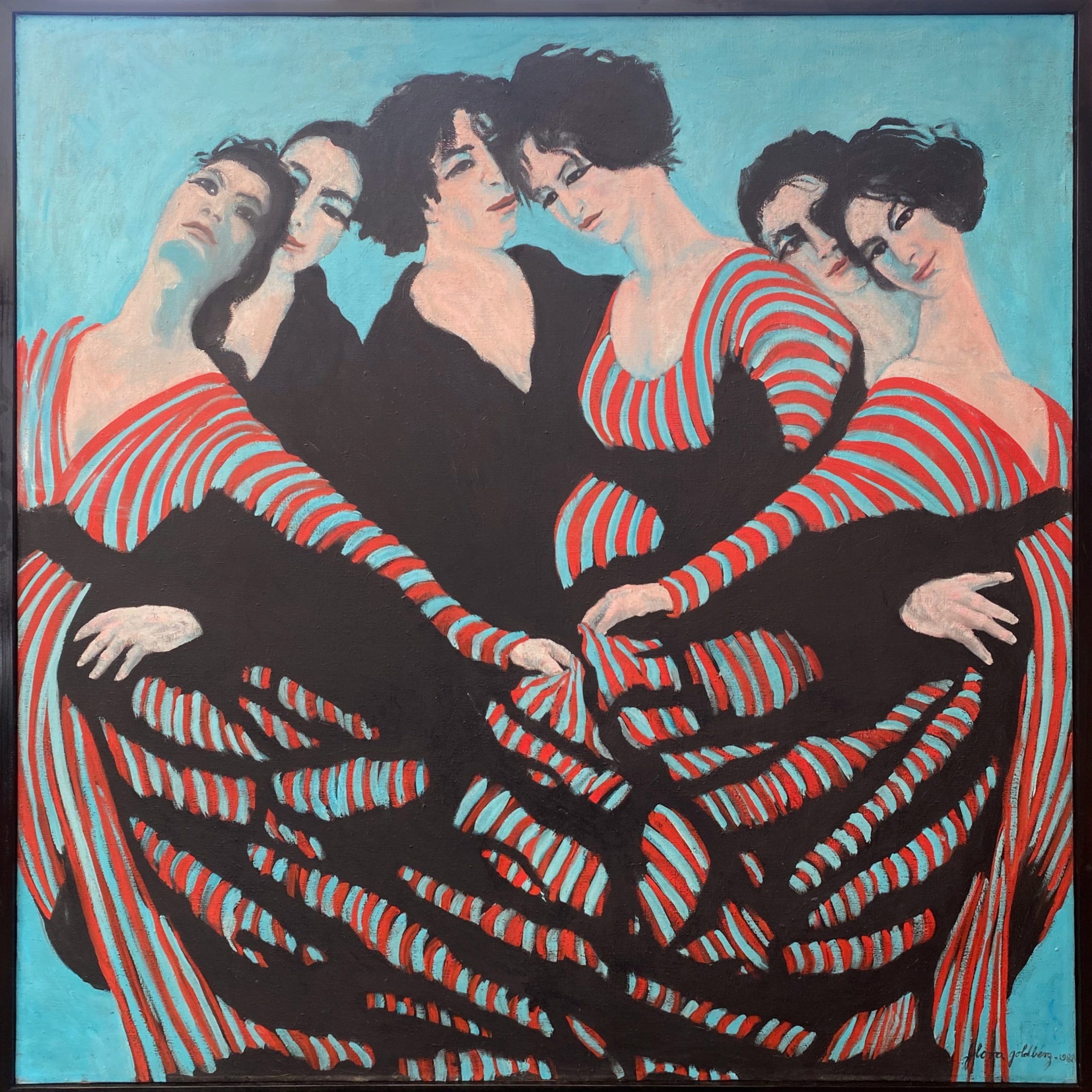 Lote 009 - Flora Goldberg – Movimiento continuo – Óleo sobre tela de lino