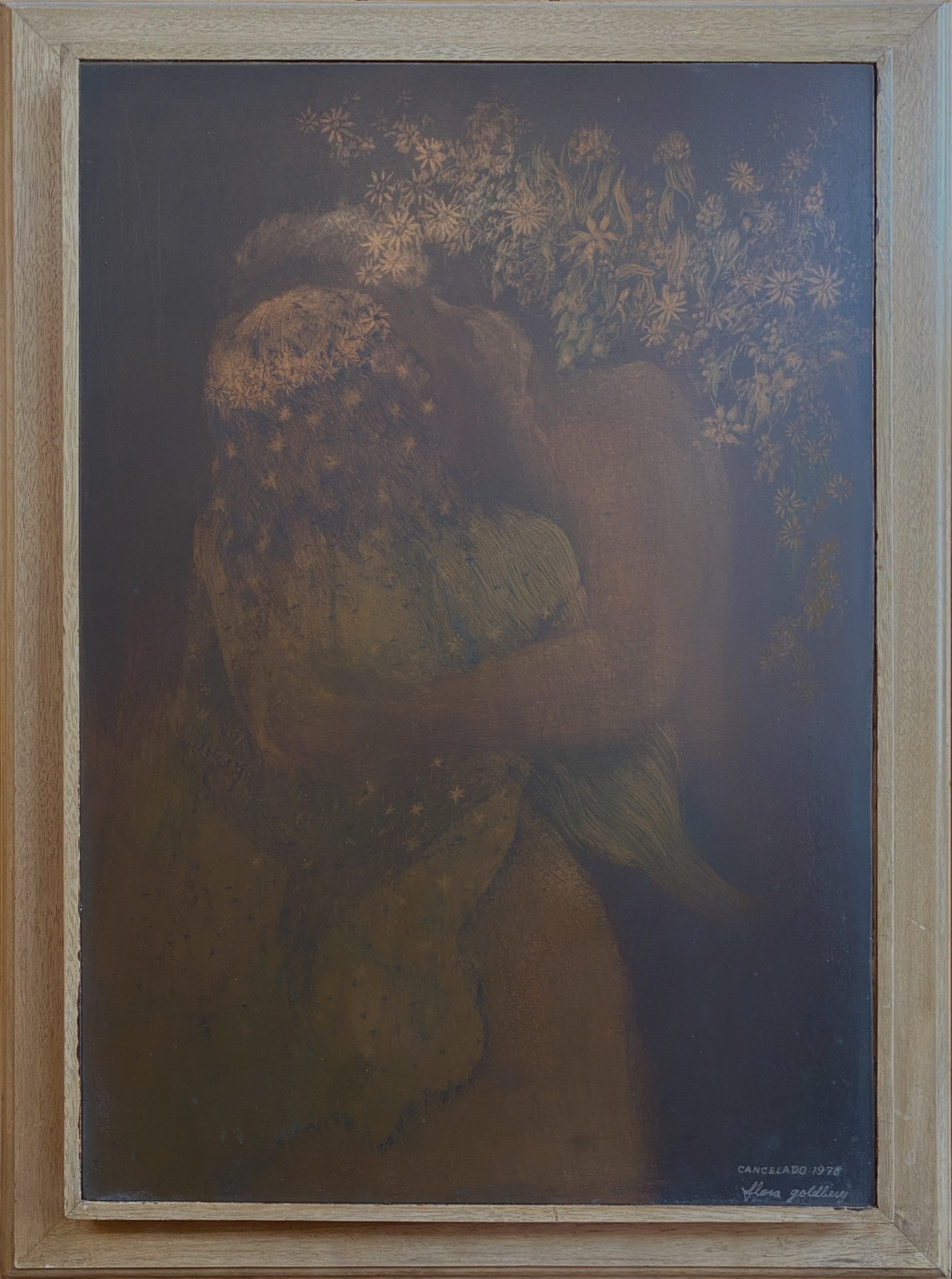Lote 008 - Flora Goldberg – Los amantes – Placa grabada original de cobre - Imagen 2