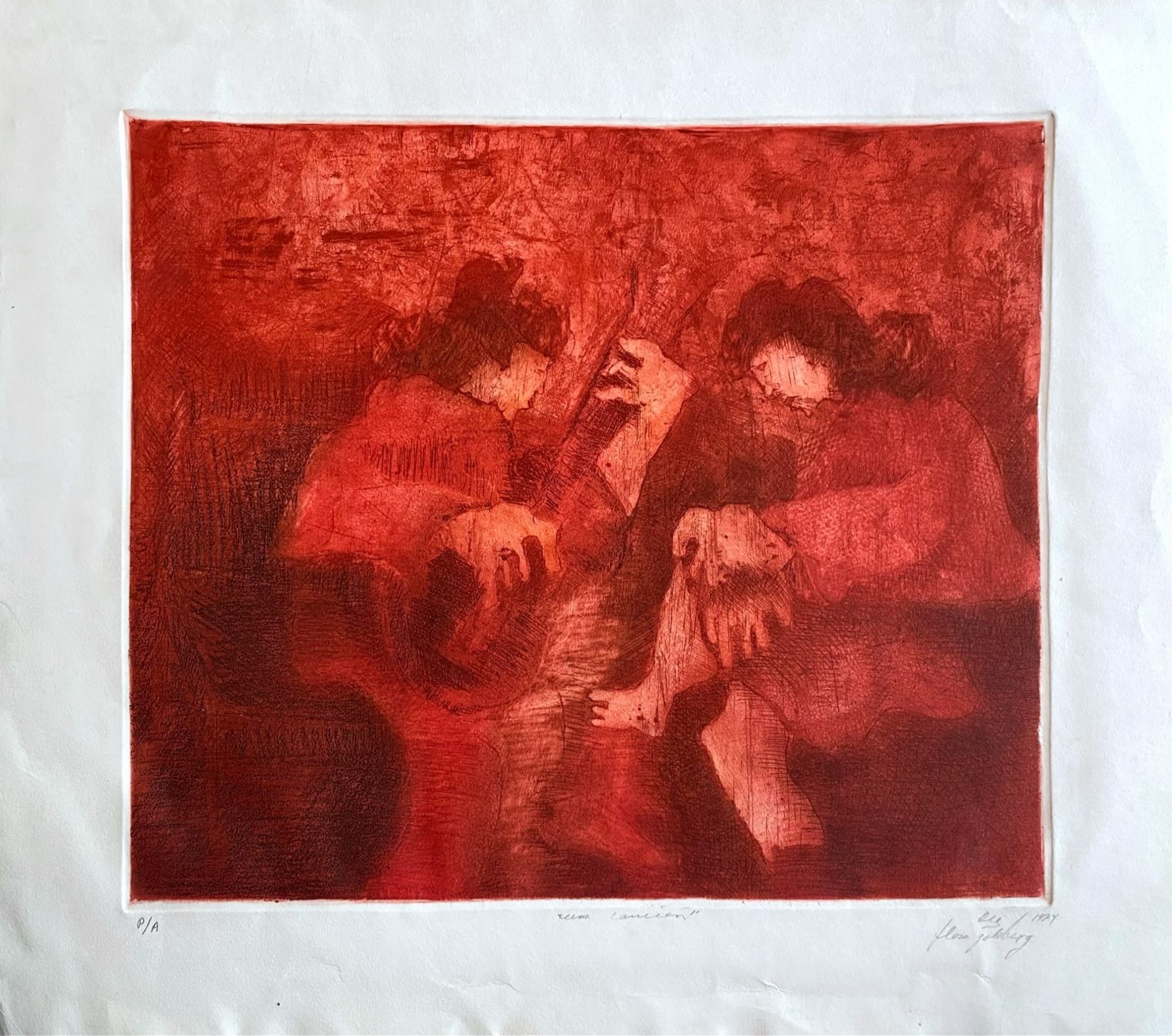 Lote 001 - Flora Goldberg - Una canción - Grabado sobre papel - Imagen 2