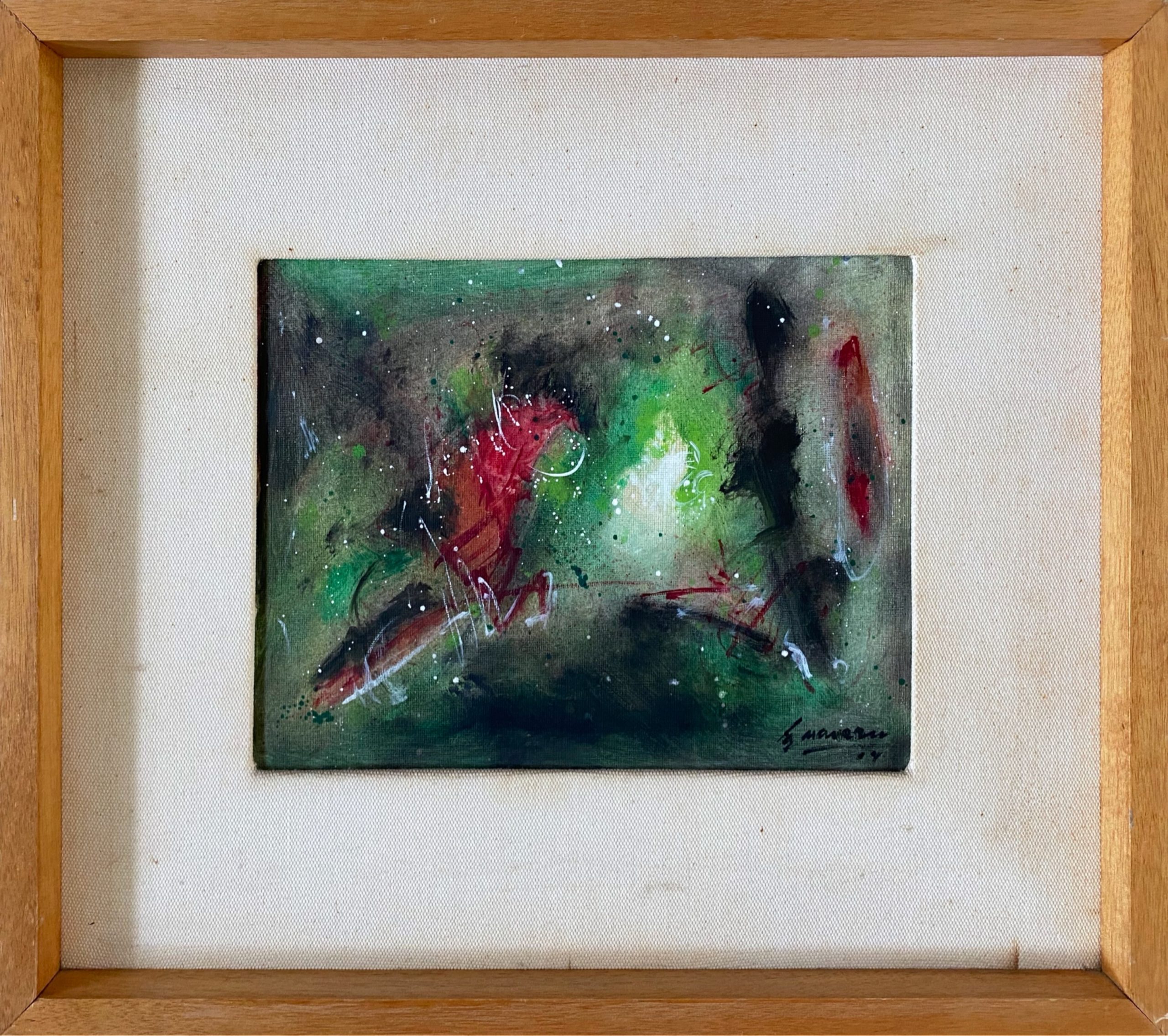 Lote 036 - Raúl Navarro (Ciudad de México; 1943) - Luz del Carmín - Óleo sobre papel