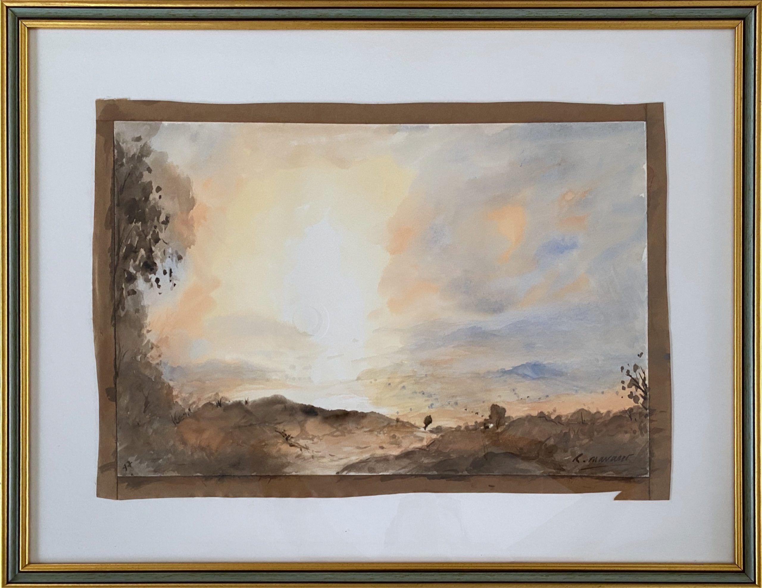 Lote 034 - Raúl Navarro (Ciudad de México; 1943) - Cerca del Ajusco - Acuarela sobre papel