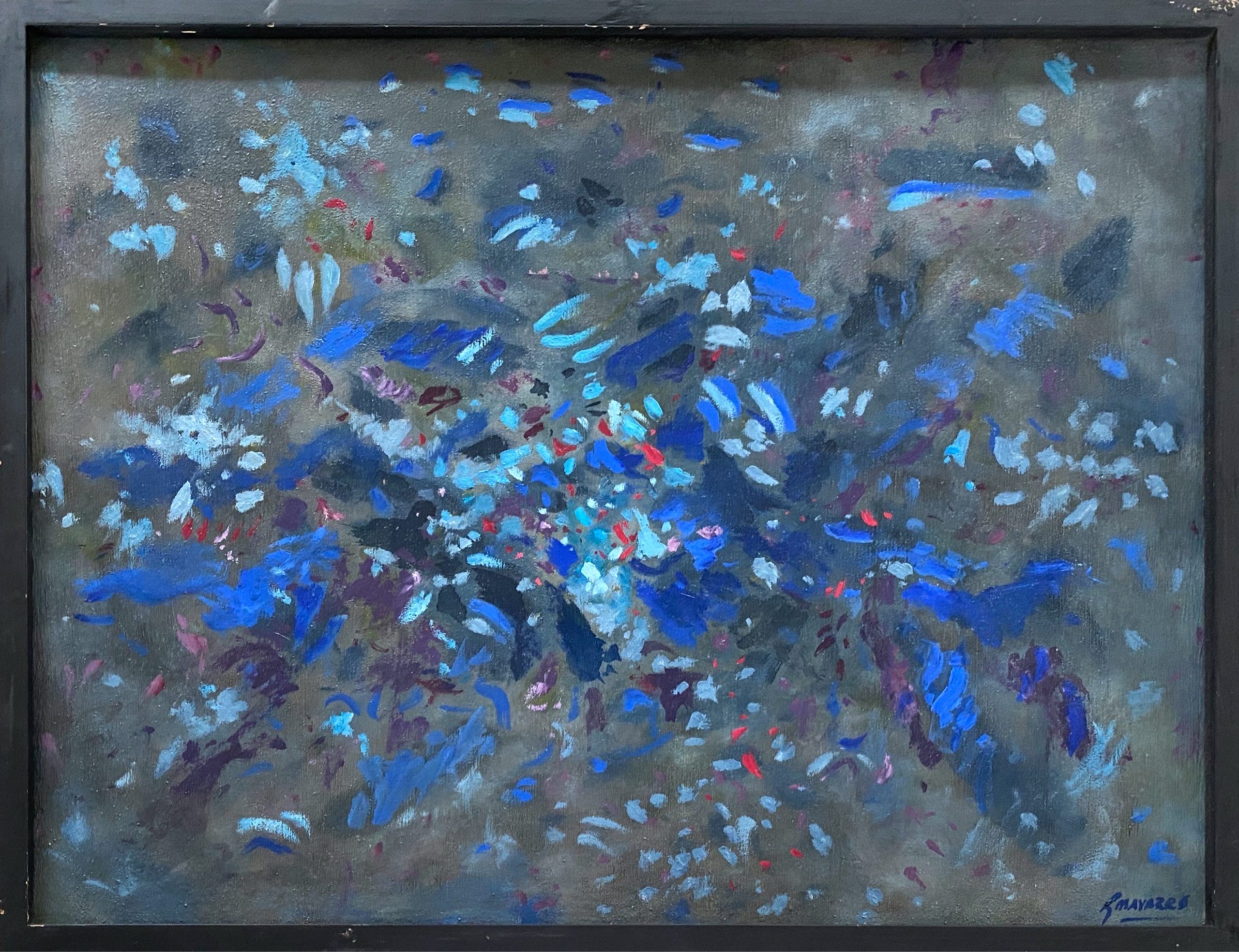 Lote 039 - Raúl Navarro (Ciudad de México; 1943) - Explosión interna tres - Óleo sobre masonite