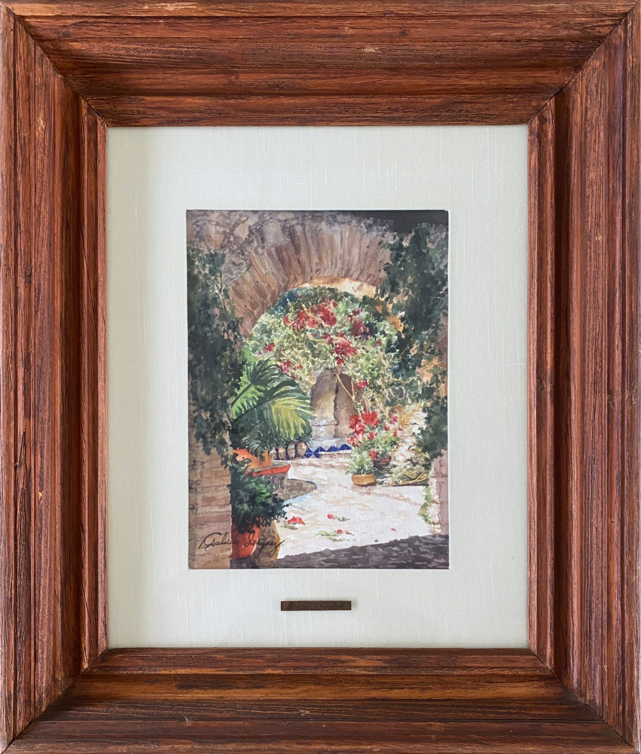 Lote 040 - Gabriela Íñiguez (Ciudad de México; 1954) - Arco de Taxco - Acuarela sobre papel