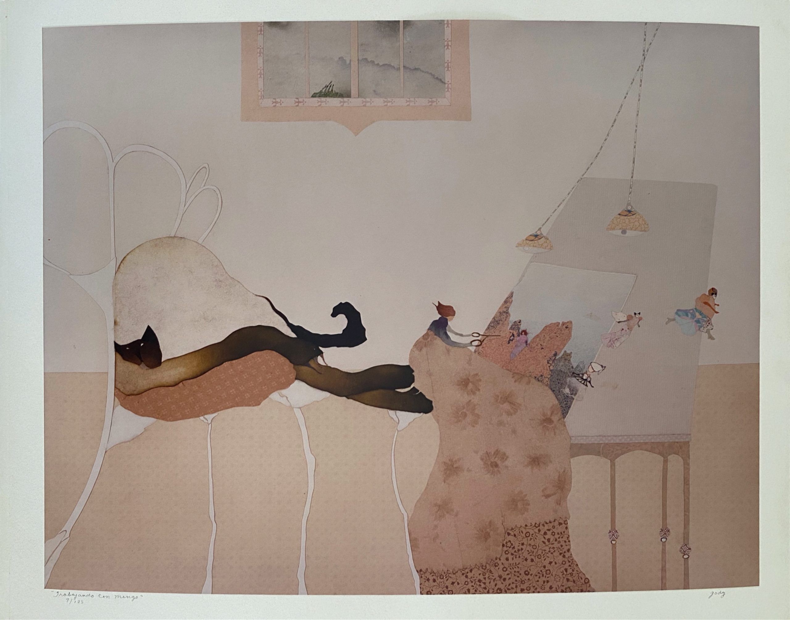Lote 031 - Jody Mc Grath (California, USA; 1937) - Jody trabajando con Mingo - Giclée sobre papel; 9/125