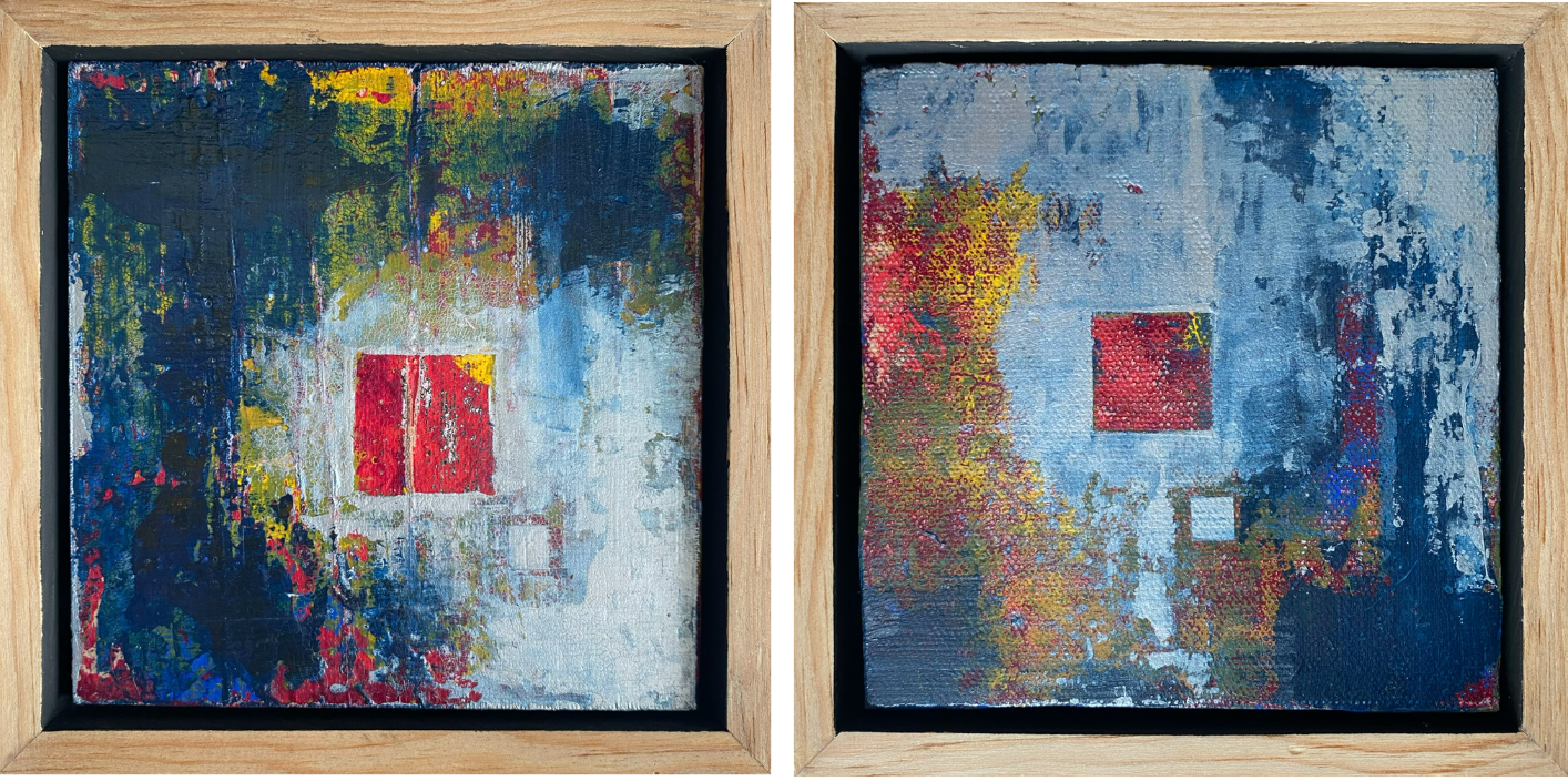 Lote 014 - Alejandro Colín Arriaga - Acreción I y II - Serie de dos acrílicos sobre tela