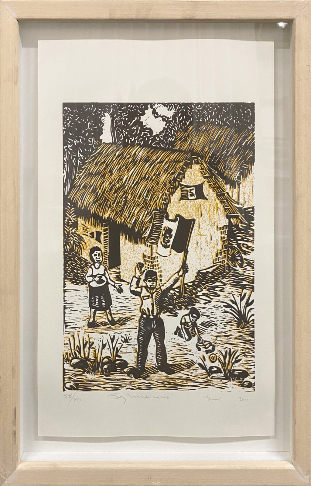 Lote 004 - Soy mexicano - Estampa permeográfica sobre papel