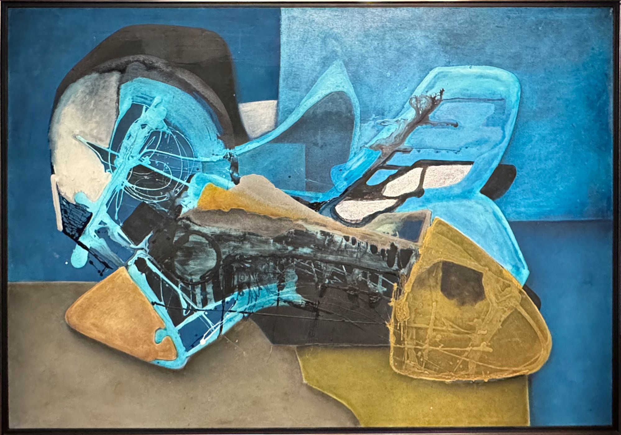 Lote 003 - José Rodolfo Buenrostro "RUDI" - Ruptura Dimensional (serie Dual) - Mixta sobre canvas con aplicaciones de hoja de oro