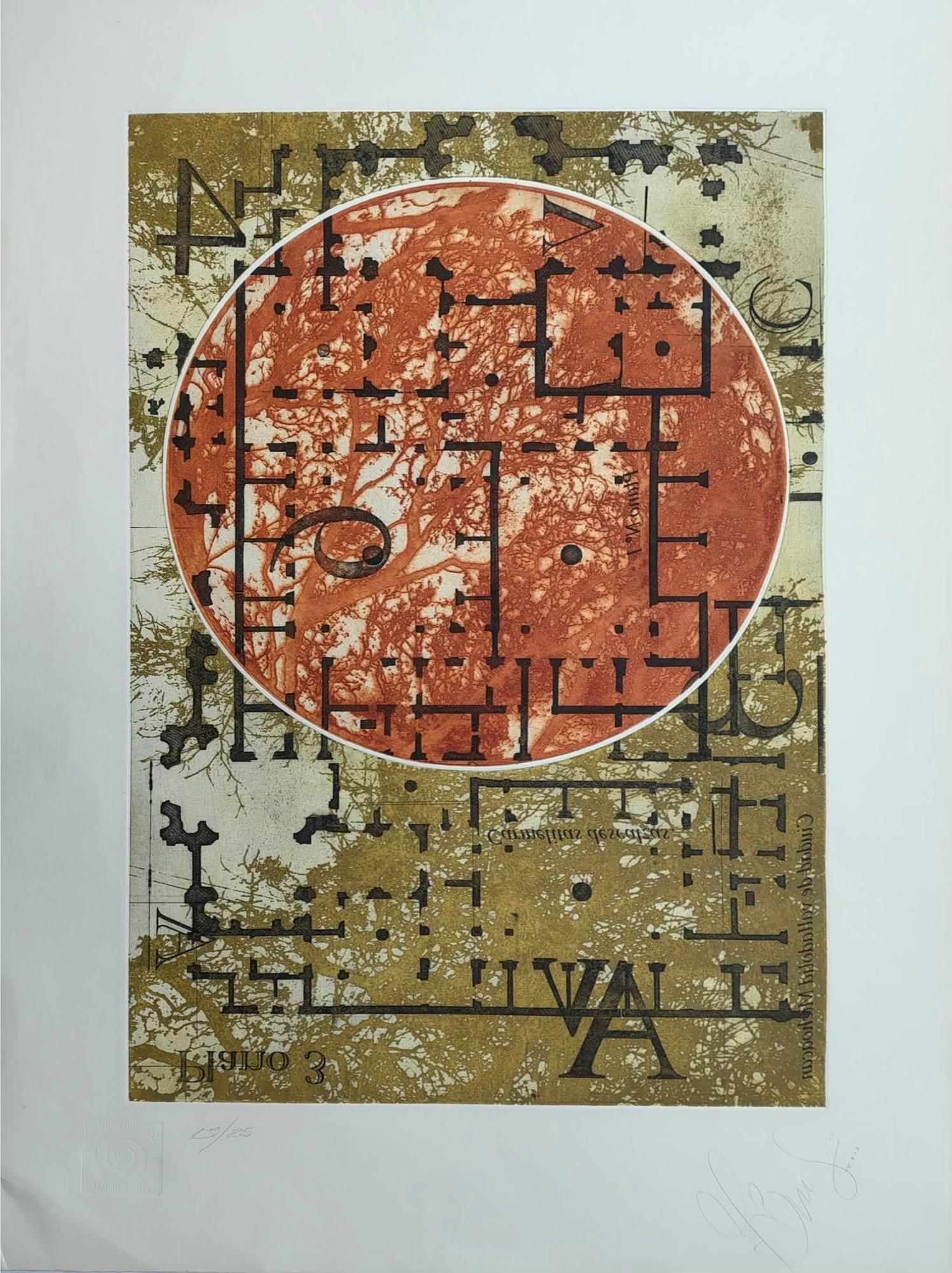 012 - Arturo Buitrón - Grabado sobre papel, procedimiento técnico de aguafuerte y aguatinta, 15/25