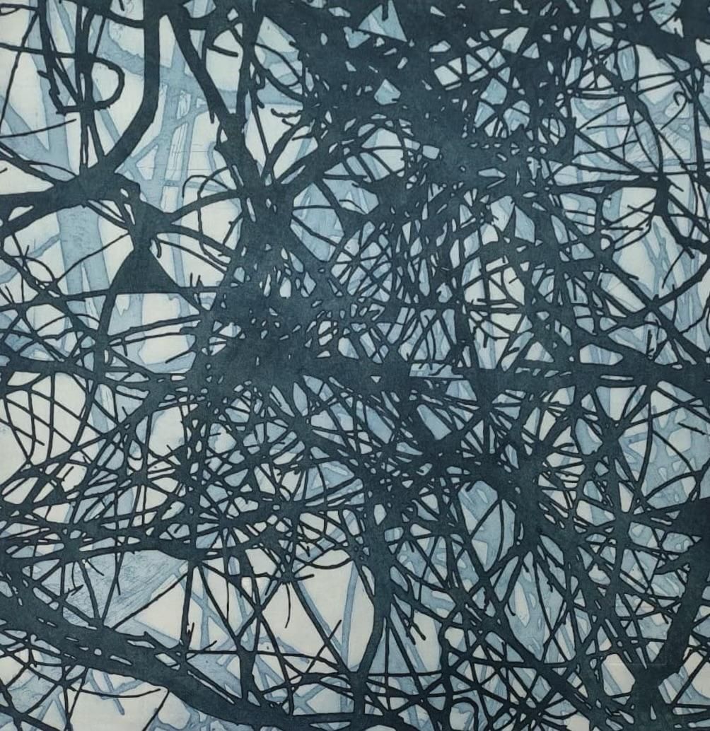 009 - Arturo Buitrón - Manglar Azul - Grabado sobre papel, procedimiento técnico de aguafuerte y aguatinta, 9/10