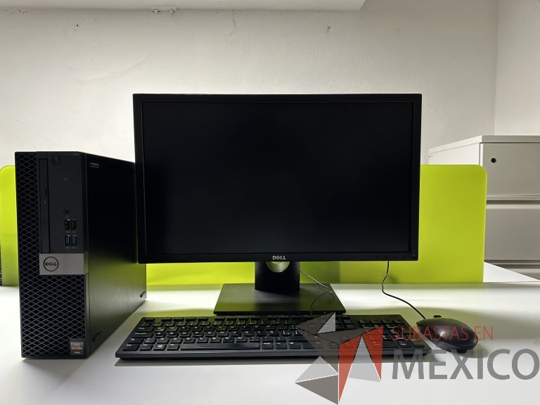 Lote 013 - Computadora de Alto Rendimiento marca Dell Optiplex 5055 SFF, Monitor DELL de 24″ y Nobreak 750 VA