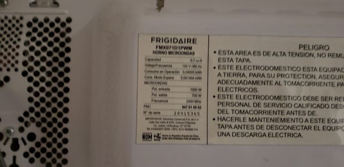 Lote 035 -  Horno de microondas Frigidaire - Imagen 3