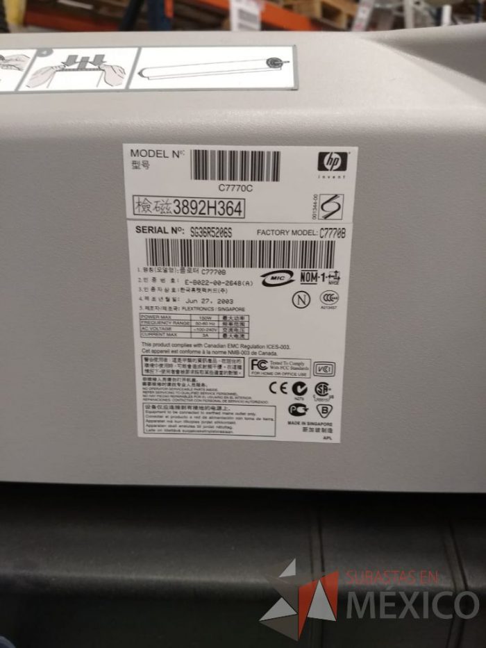 Lote 045 - Designjet 500 42" A0 Printer - C7770B - Imagen 12