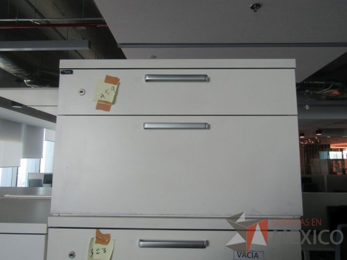 Lote 022 - 6 Archiveros horizontales de 2 cajones color blanco. - Imagen 3