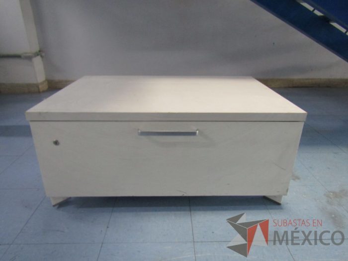 INV 027 - Gabinete metálico de 1 cajón color blanco - Imagen 5