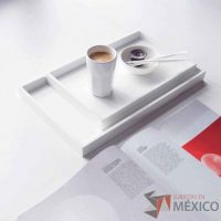 Lote 302 - Bandejas Set 2 Low Tray Rectangular Blanco - Imagen 3