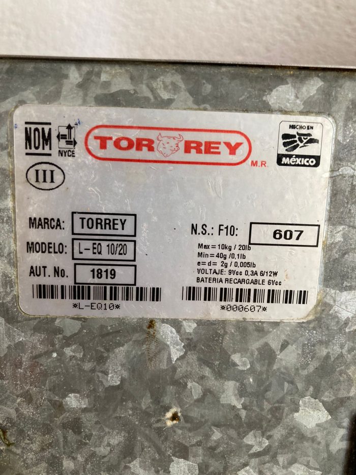 Lote 012 - Bascula Torrey, Modelo:  LEQ 10/20 - Imagen 6