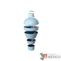 Lote 043 - Set de Mesa Yuan 8 piezas Gris / Parnasse, Osorio Yuan Blanco 8 piezas apilables, Ming Peony 6 piezas y Ming Abysses Azul Claro - Imagen 12