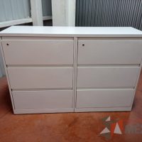 Lote 041 - Archivero horizontal con cubierta y 6 cajones color blanco - Imagen 3