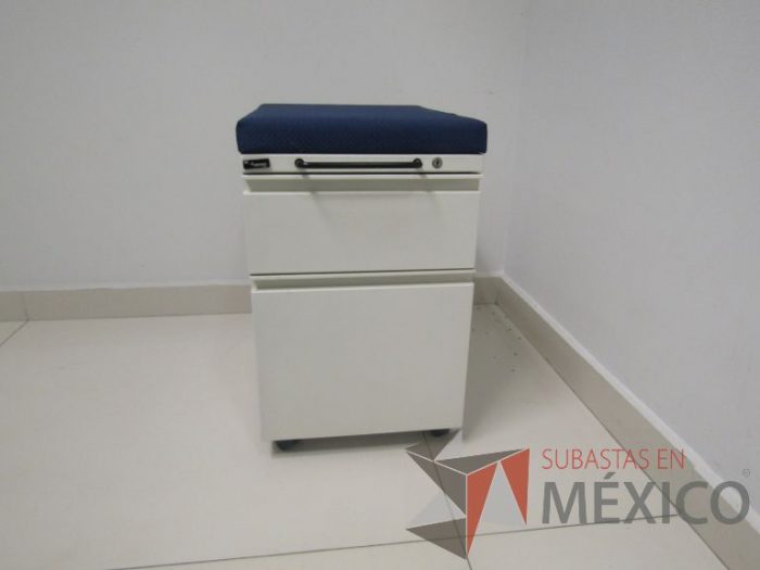 Lote 006- Archivero metálico con 2 cajones