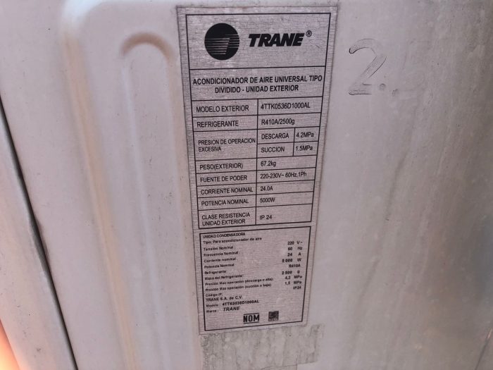 Lote 068 - Aire Acondicionado Trane con Condensador - Imagen 12