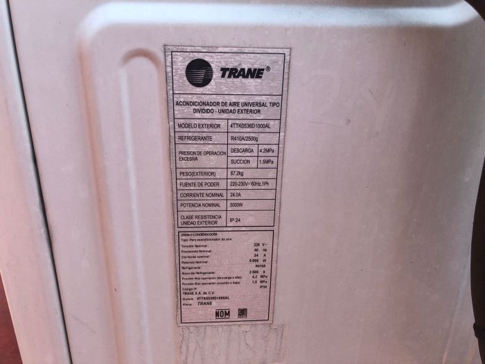 Lote 100 - Aire Acondicionado Trane con Condensador - Imagen 14