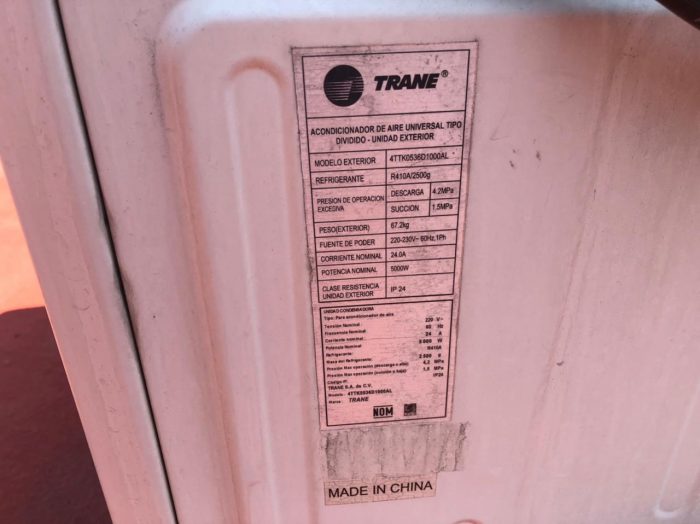 Lote 132 - Aire Acondicionado Trane con Condensador - Imagen 15