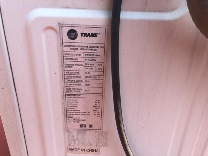 Lote 112 - Aire Acondicionado Trane con Condensador - Imagen 15