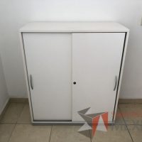 Lote 097 - 2 Gabinetes con 2 puertas corredizas con 2 entrepaños color blanco - Imagen 6