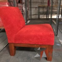 Lote 097 - Sillón de 1 plaza en tela color rojo - Imagen 5