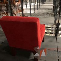 Lote 097 - Sillón de 1 plaza en tela color rojo - Imagen 6