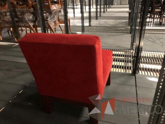 Lote 097 - Sillón de 1 plaza en tela color rojo - Imagen 6