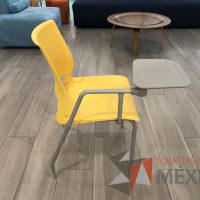 Lote 039 - Silla fija color amarillo con paleta - Imagen 5