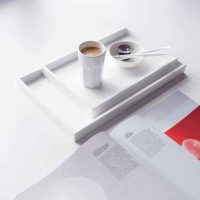 Lote 036 - Set de 2 Bandejas Low Tray Rectangulares Blanco - Imagen 3