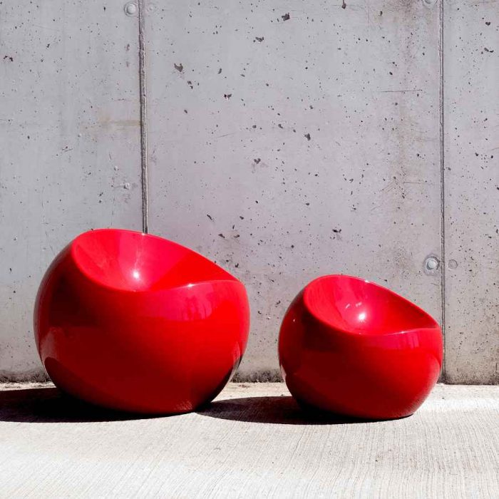 Lote 006 - Silla Ball Chair Rojo - Imagen 3
