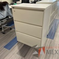 Lote 015 - Archivero horizontal de 3 cajones color blanco - Imagen 3