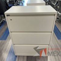 Lote 015 - Archivero horizontal de 3 cajones color blanco - Imagen 5