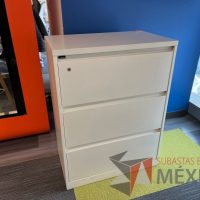 Lote 015 - Archivero horizontal de 3 cajones color blanco - Imagen 8